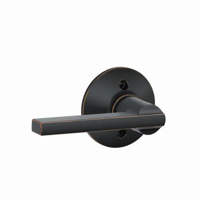 Schlage Latitude Lever Half Dummy in Aged Bronze finish