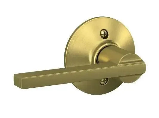 Schlage Latitude Lever in Satin Brass finish