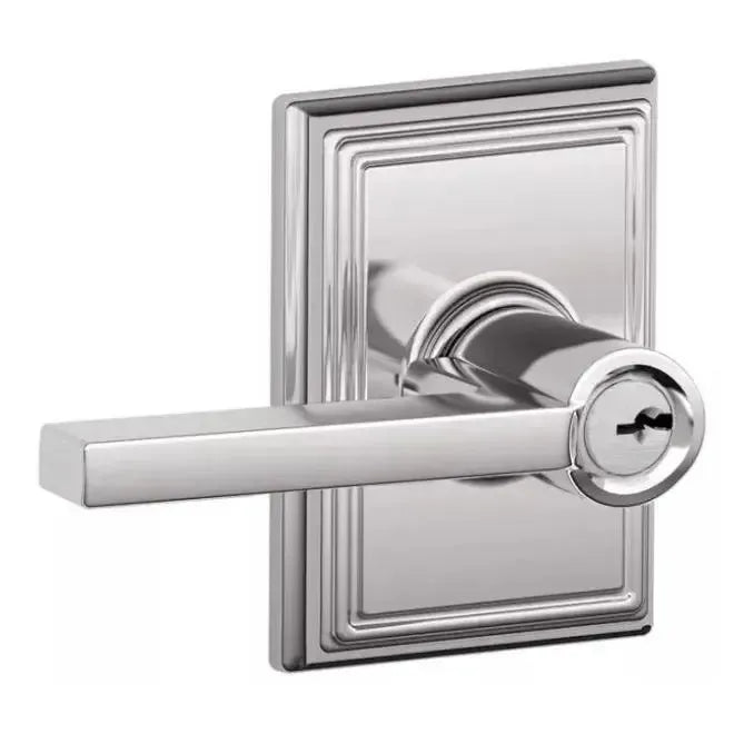Schlage Latitude Lever with Addison Rosette in Bright Chrome finish