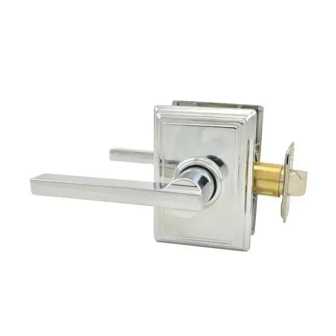 Schlage Latitude Lever with Addison Rosette in Bright Chrome finish