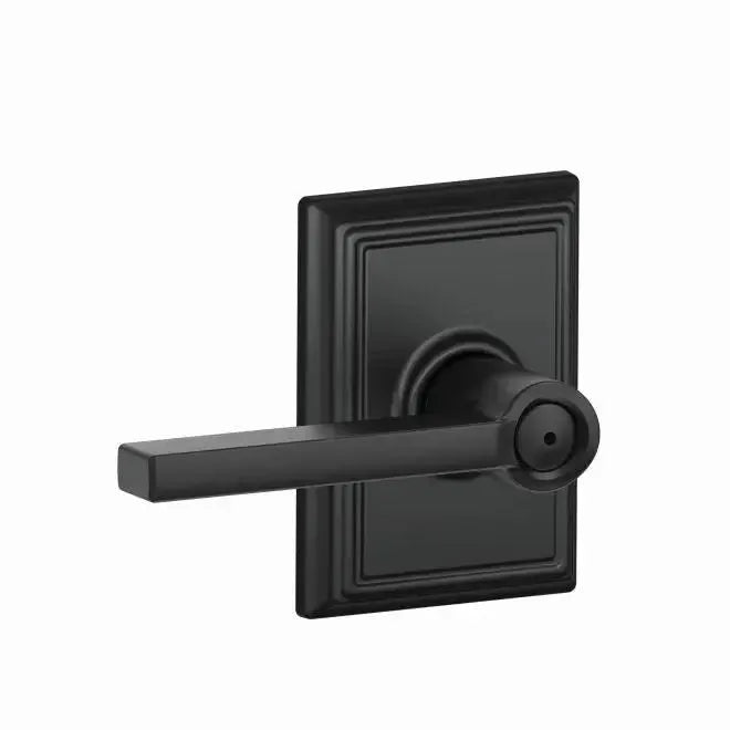 Schlage Latitude Lever with Addison Rosette in Flat Black finish
