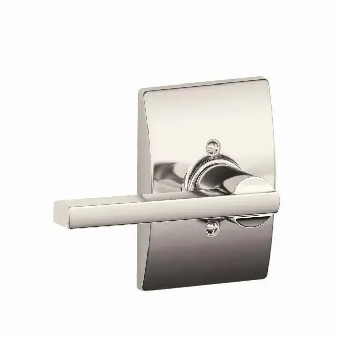 Schlage Latitude Lever with Century Rosette in Polished Nickel finish