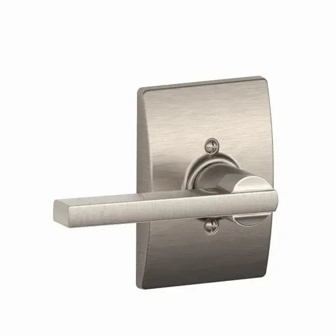 Schlage Latitude Lever with Century Rosette in Satin Nickel finish