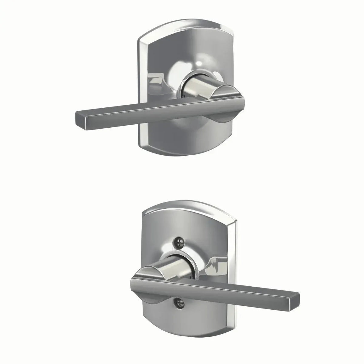 Schlage Latitude Lever with Greenwich Rosette in finish