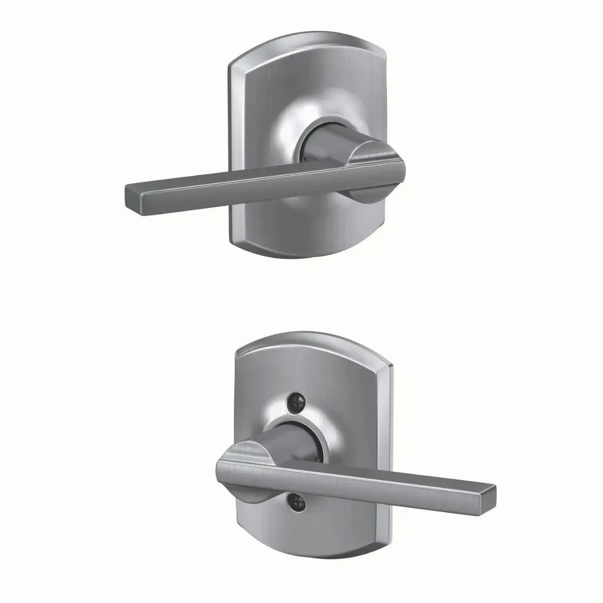 Schlage Latitude Lever with Greenwich Rosette in finish