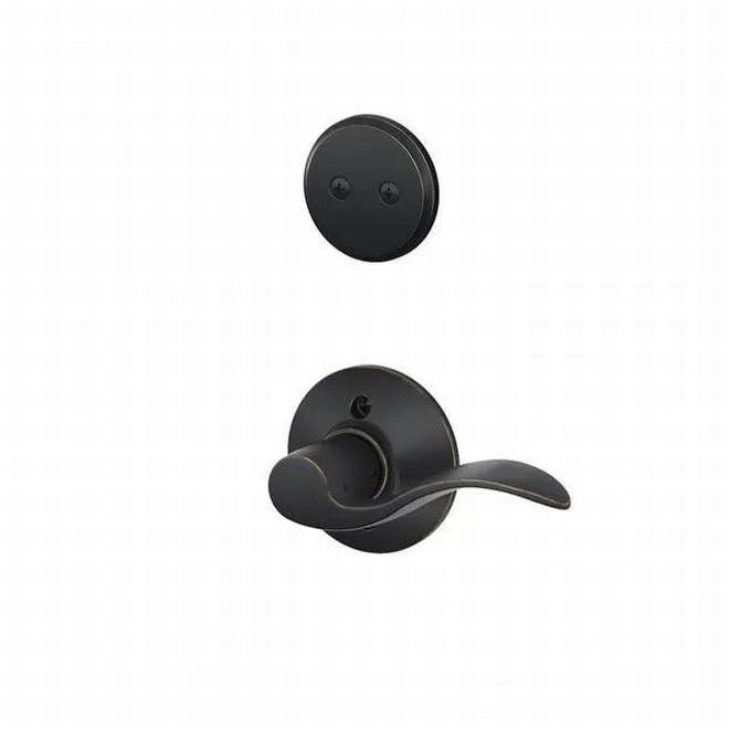 Schlage Left Hand Accent Dummy Lever Interior Trim - Exterior Handleset Sold Separately in Aged Bronze finish