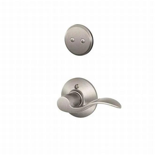 Schlage Left Hand Accent Dummy Lever Interior Trim - Exterior Handleset Sold Separately in Satin Nickel finish