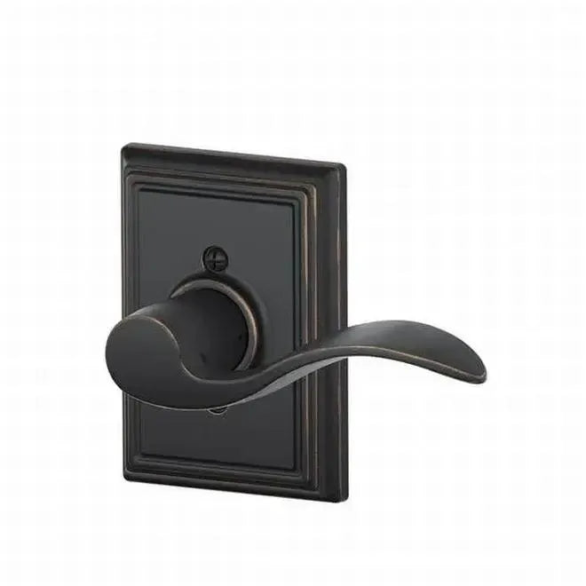 SchlageSchlage Left Hand Accent Dummy Lever With Addison Rosette Interior Trim - Exterior Handleset Sold Separately in 