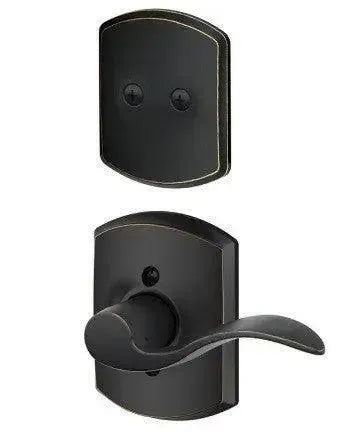 SchlageSchlage Left Hand Accent Dummy Lever With Greenwich Rosette Interior Trim - Exterior Handleset Sold Separately in 