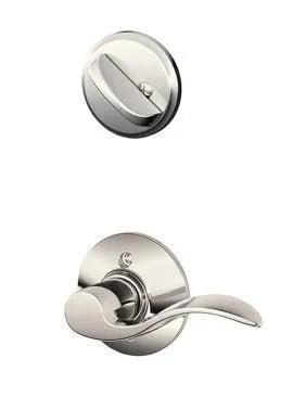 Schlage Left Hand Accent Lever Interior Active Trim - Exterior Handleset Sold Separately in Polished Nickel finish