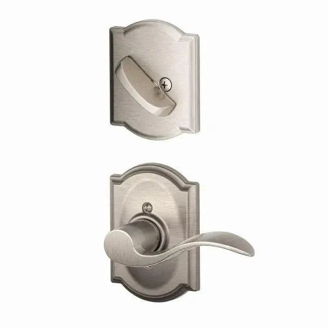 SchlageSchlage Left Hand Accent Lever With Camelot Rosette Interior Active Trim - Exterior Handleset Sold Separately in 