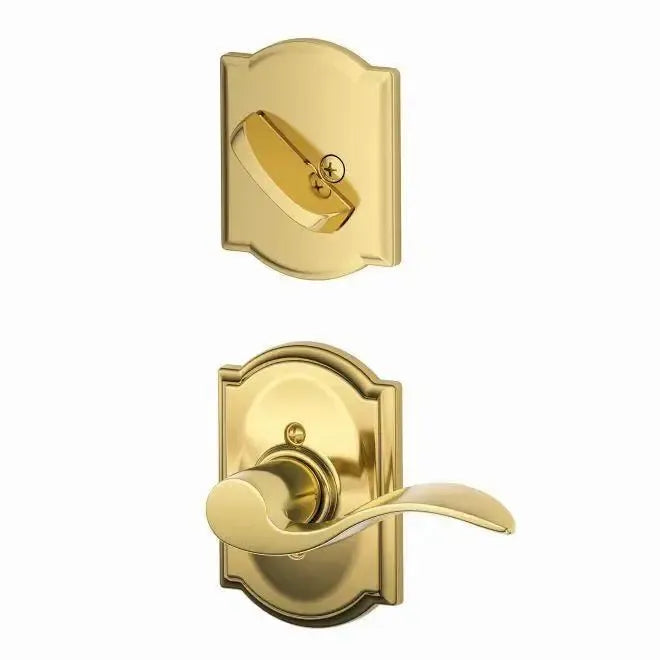 SchlageSchlage Left Hand Accent Lever With Camelot Rosette Interior Active Trim - Exterior Handleset Sold Separately in 
