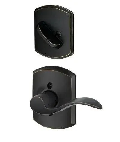 SchlageSchlage Left Hand Accent Lever With Greenwich Rosette Interior Active Trim - Exterior Handleset Sold Separately in 