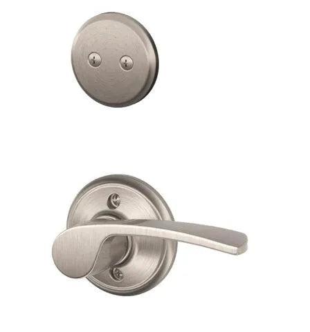 Schlage Left Hand Merano Dummy Lever Interior Trim - Exterior Handleset Sold Separately in Satin Nickel finish