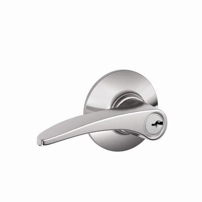 Schlage Manhattan Lever Keyed Entry Lock Bright Chrome