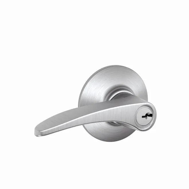 Schlage Manhattan Lever Keyed Entry Lock Satin Chrome