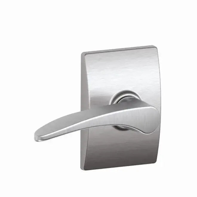 Schlage Manhattan Lever with Century Rosette in Satin Chrome finish