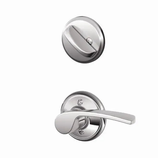 Schlage Merano Lever Interior Active Trim in Bright Chrome finish
