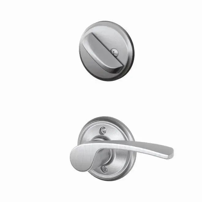 Schlage Merano Lever Interior Active Trim in Satin Chrome finish