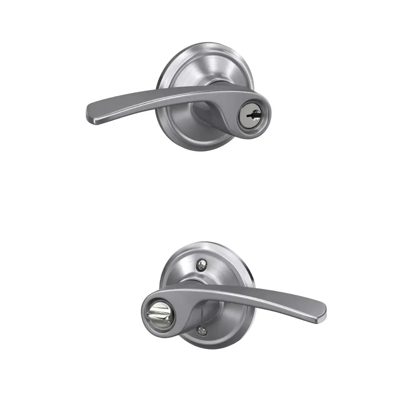 Schlage Merano Lever in Satin Chrome finish