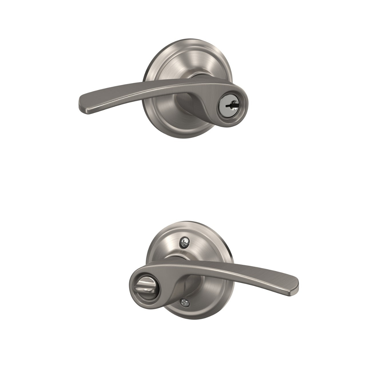 Schlage Merano Lever Satin Nickel