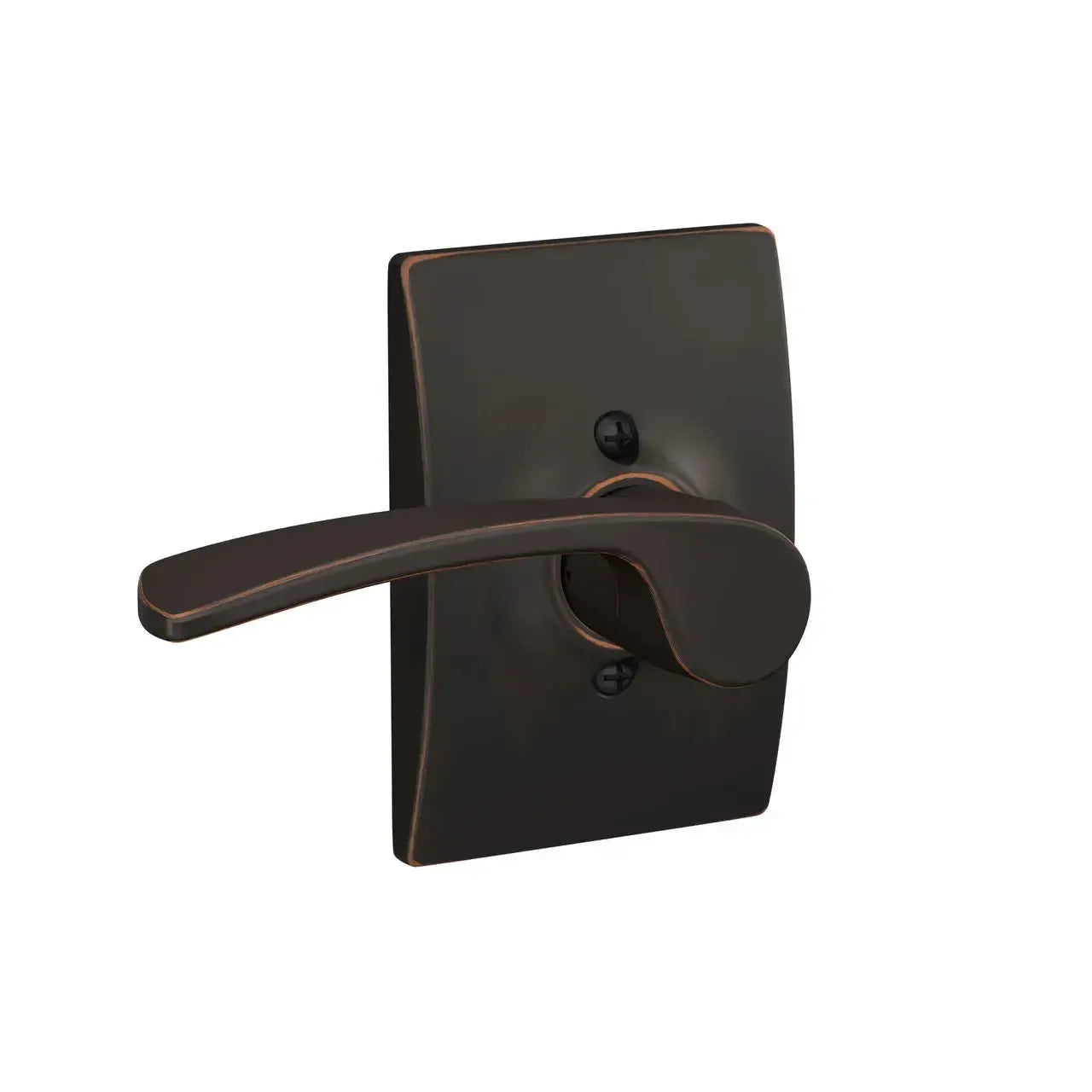 Schlage Merano Lever with Century Rosette in Aged Bronze finish