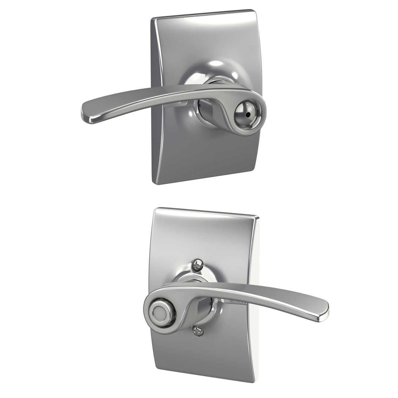 Schlage Merano Lever with Century Rosette Bright Chrome
