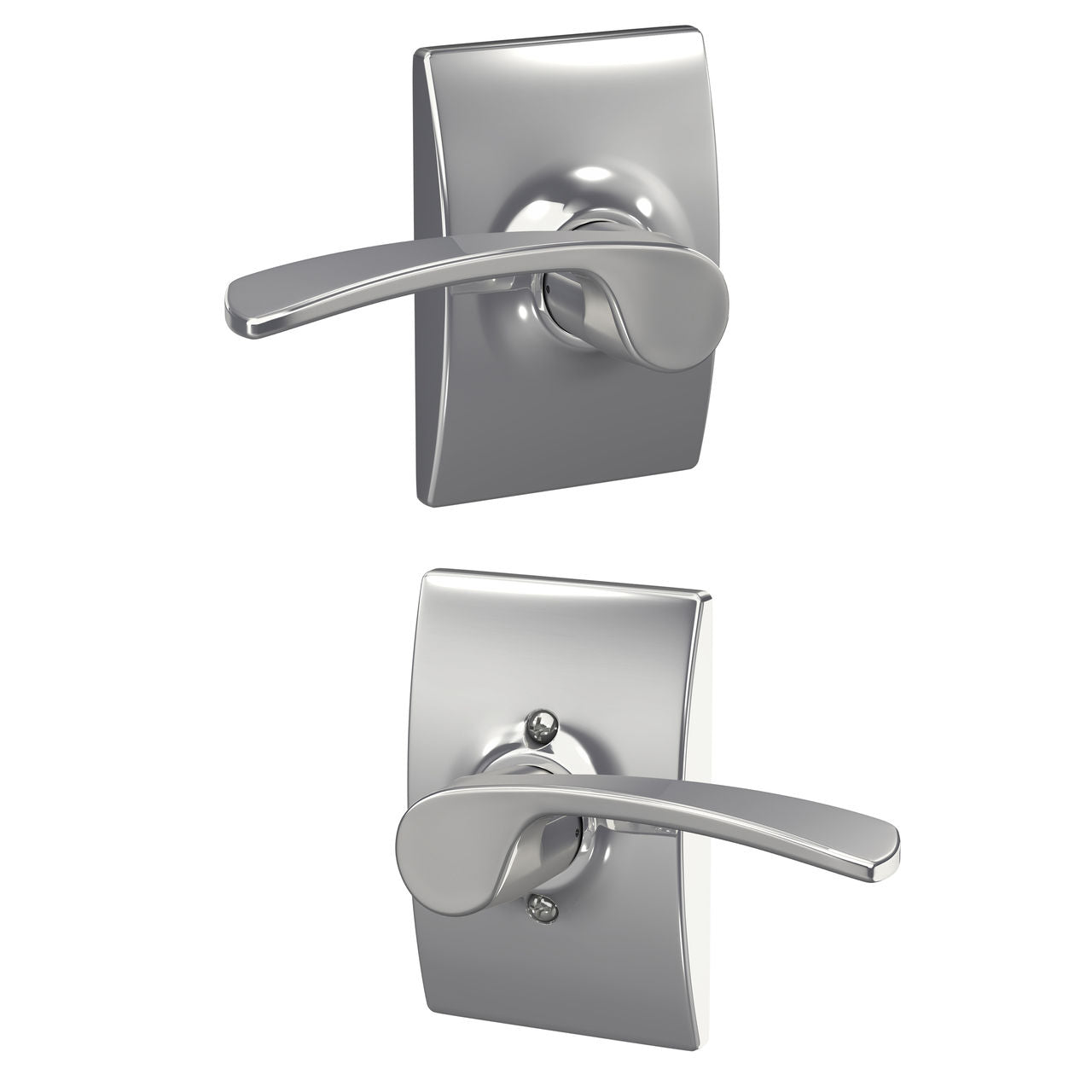 Schlage Merano Lever with Century Rosette Bright Chrome