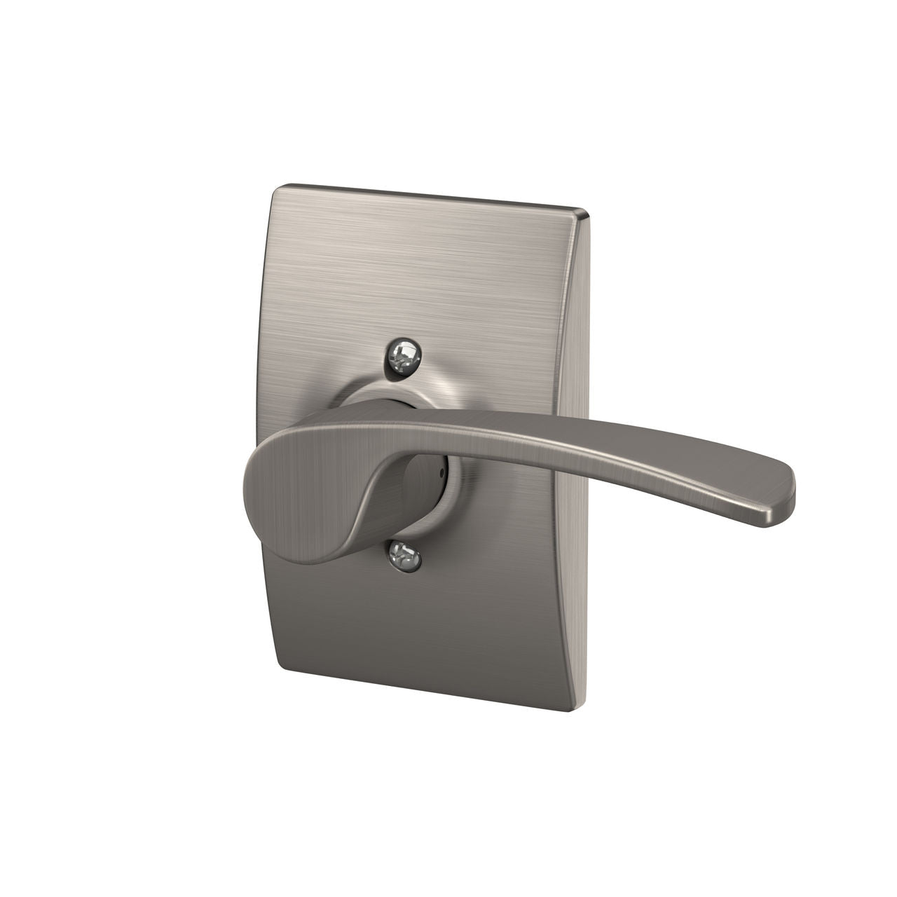 Schlage Merano Lever with Century Rosette Satin Nickel