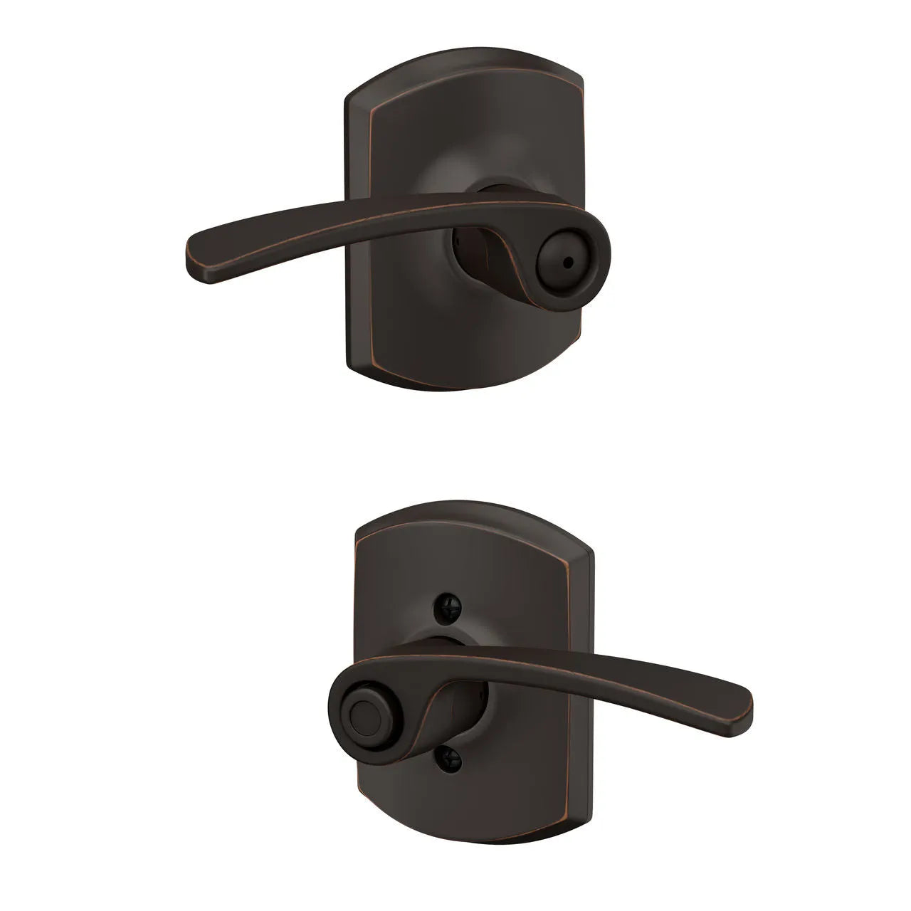 SchlageSchlage Merano Lever with Greenwich Rosette in 