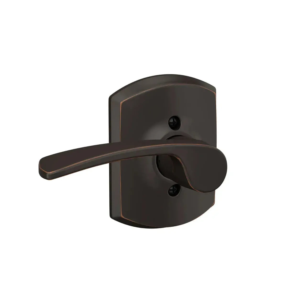 Schlage Merano Lever with Greenwich Rosette in Aged Bronze finish