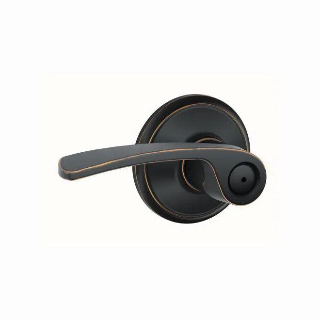 Schlage Merano Privacy Lever Aged Bronze