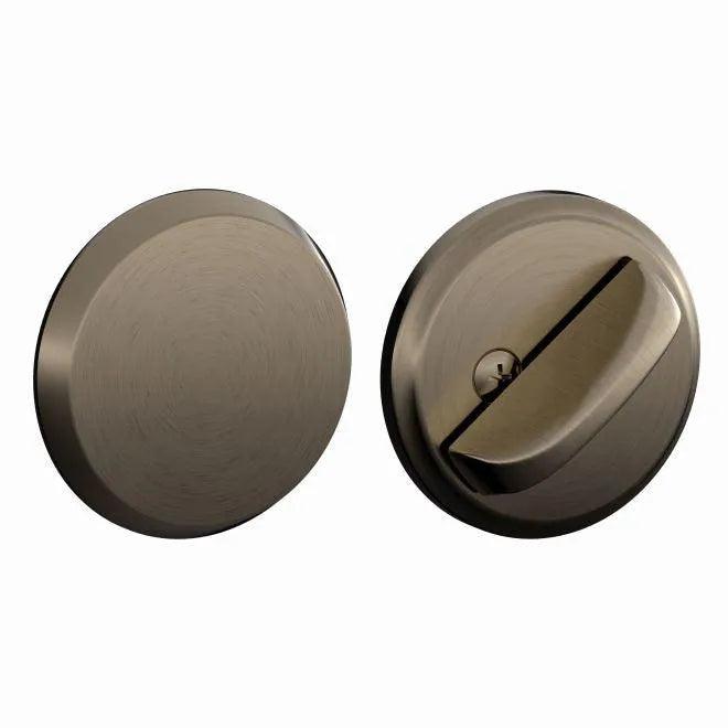 Schlage One Sided Deadbolt With Exterior Plate in Antique Pewter finish