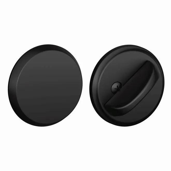 Schlage One Sided Deadbolt With Exterior Plate in Flat Black finish