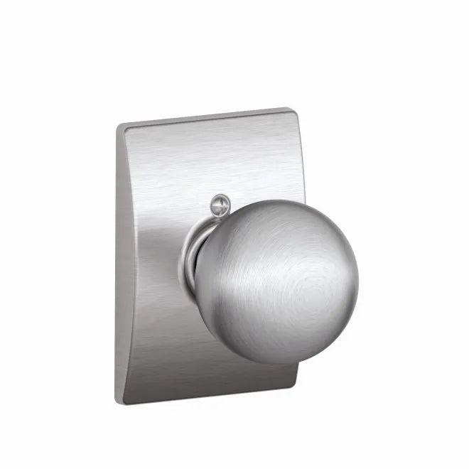 Schlage Orbit Knob Half Dummy With Century Rosette Satin Chrome