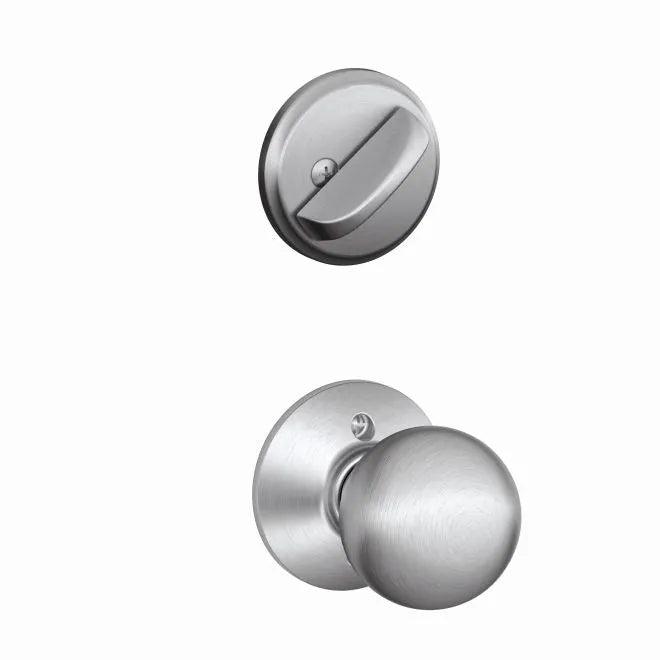 Schlage Orbit Knob Interior Active Trim - Exterior Handleset Sold Separately Satin Chrome