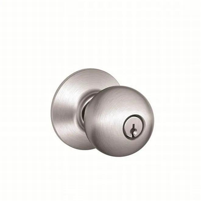 Schlage Orbit Knob Storeroom Lock Satin Chrome