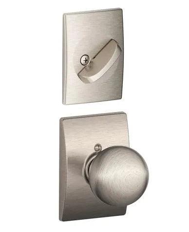 Schlage Orbit Knob With Century Rosette Interior Active Trim - Exterior Handleset Sold Separately in Satin Nickel finish
