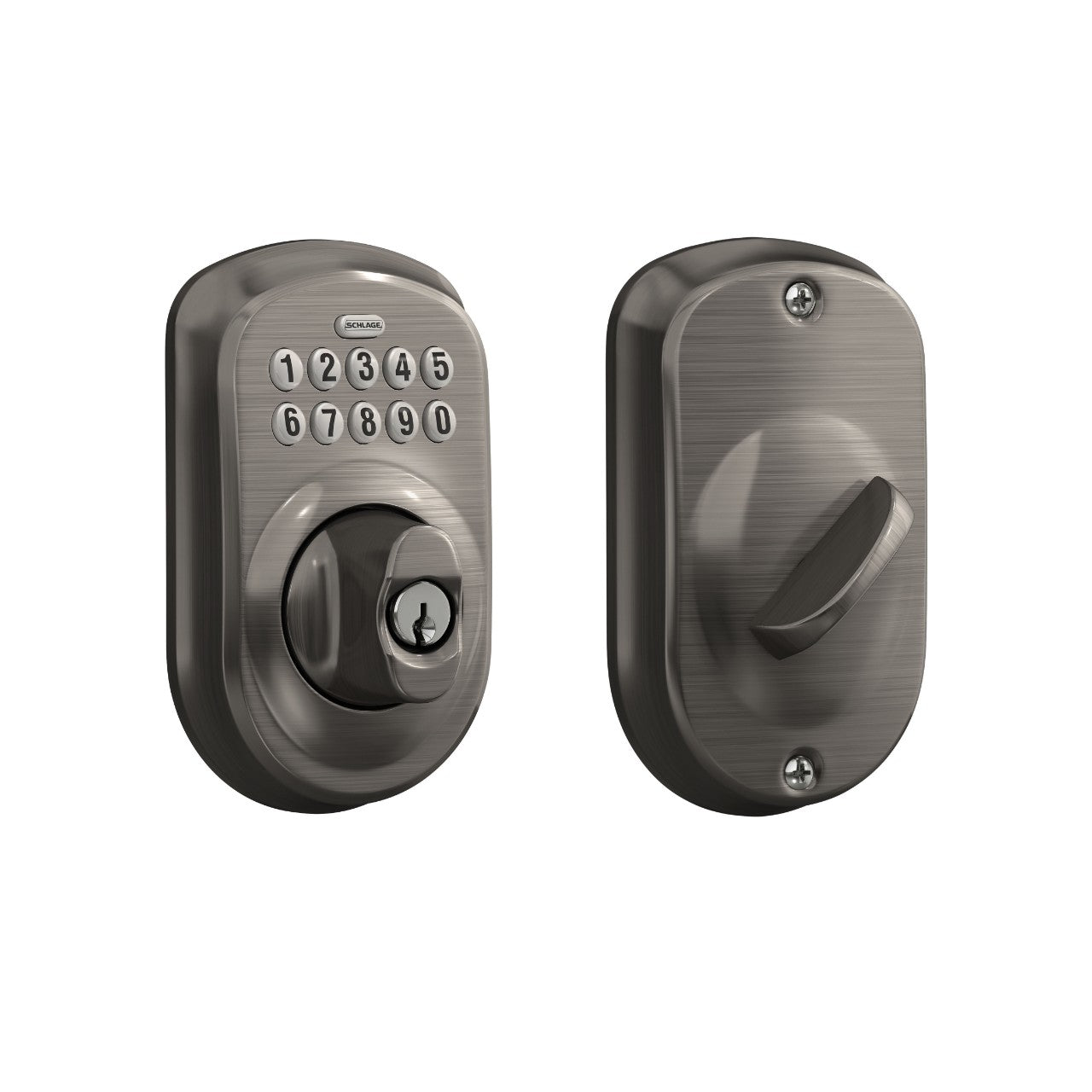 Schlage Plymouth Electronic Keypad Deadbolt Antique Pewter