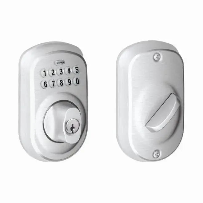 Schlage Plymouth Electronic Keypad Deadbolt Satin Chrome