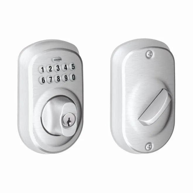 Schlage Plymouth Electronic Keypad Deadbolt in Satin Chrome finish