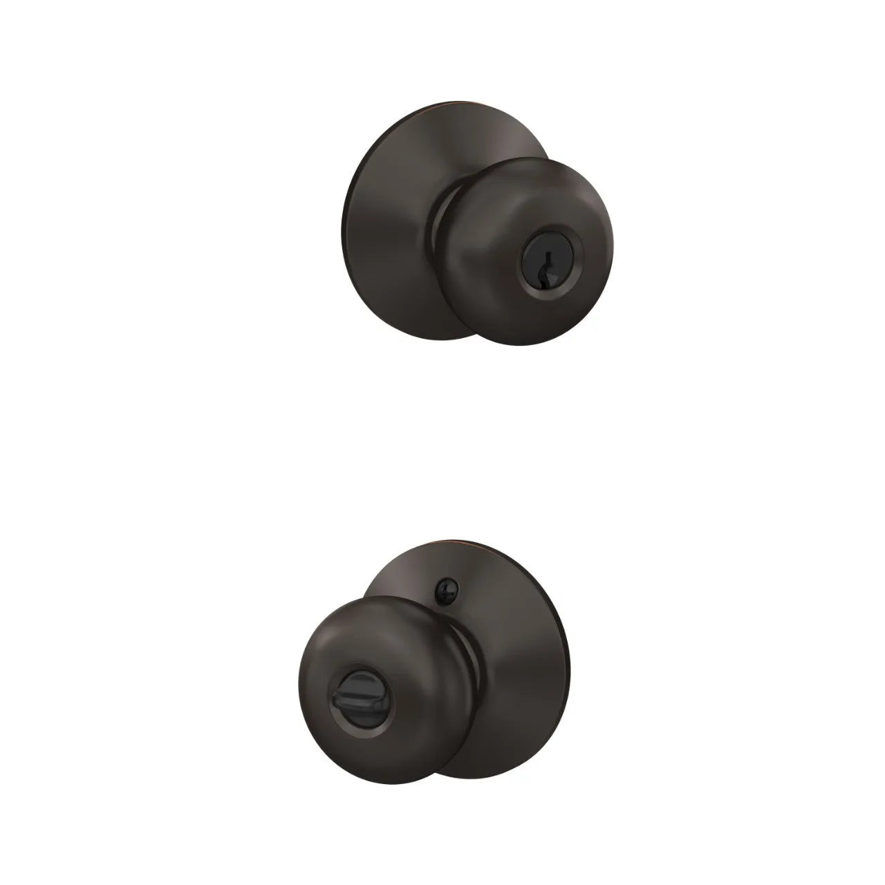 Schlage Plymouth Knob Aged Bronze