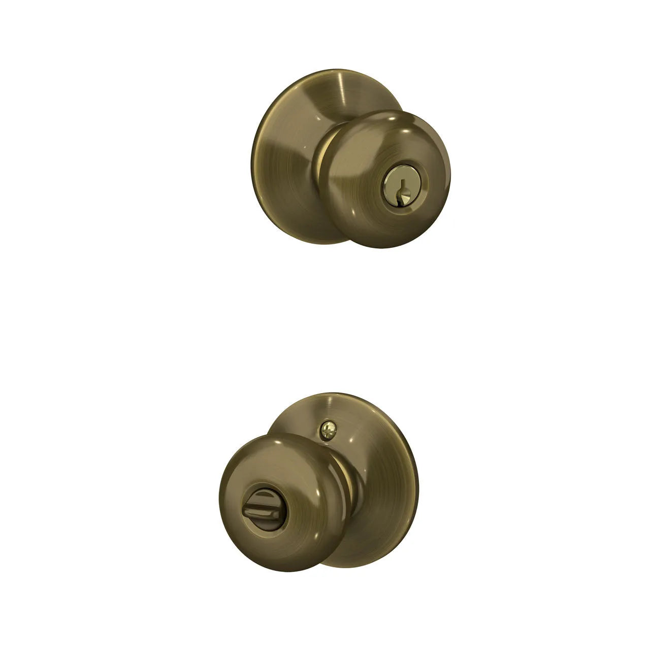 Schlage Plymouth Knob Antique Brass
