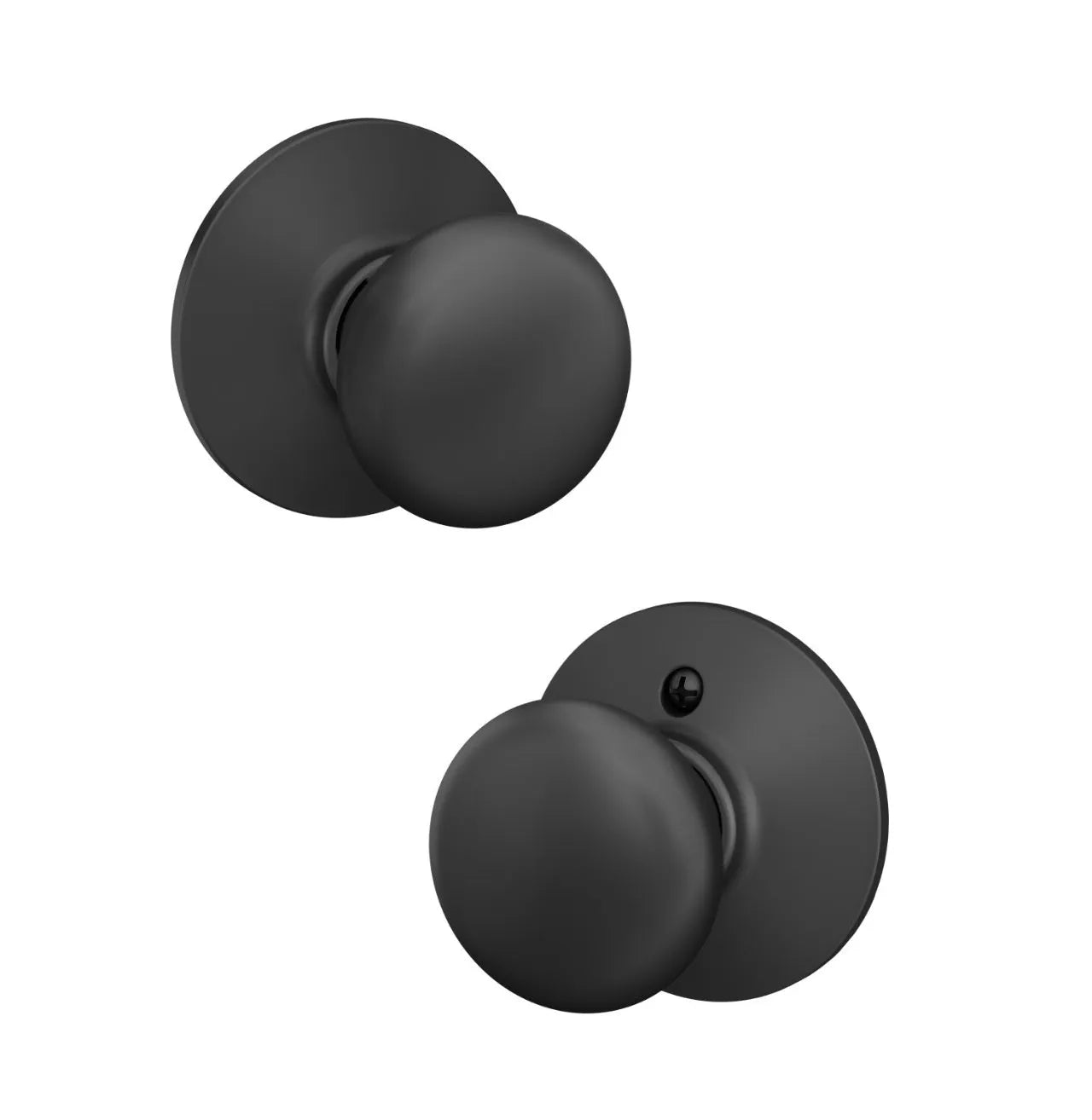 Schlage Plymouth Knob Flat Black