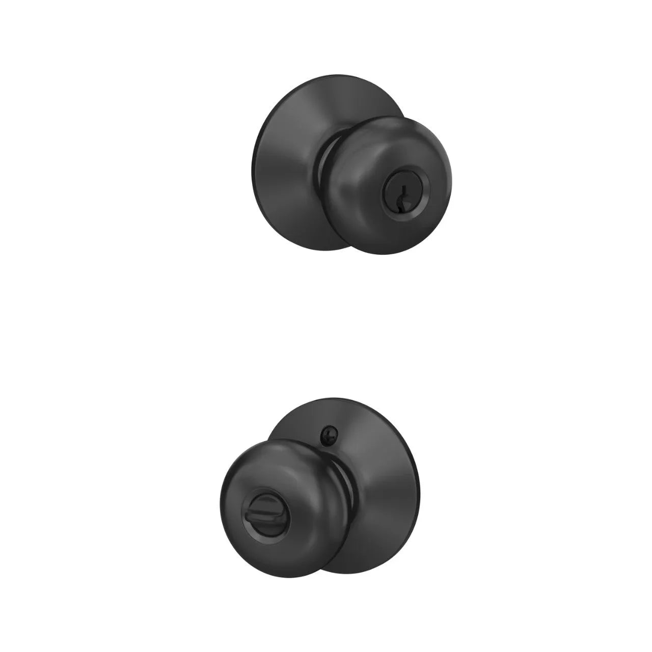 Schlage Plymouth Knob Flat Black