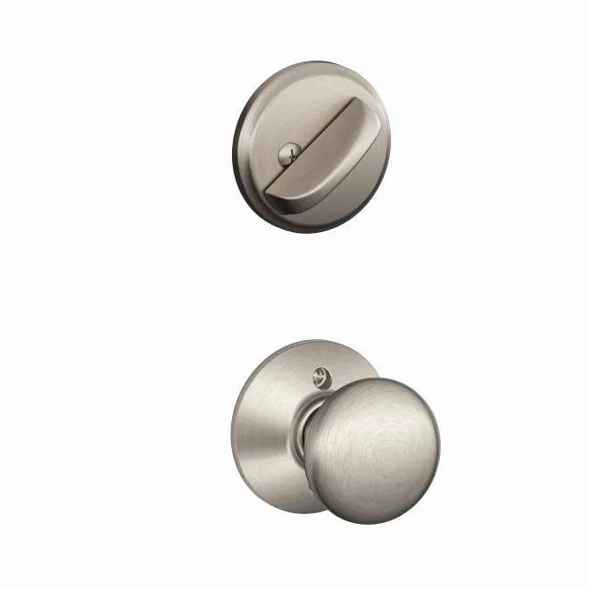 Schlage Plymouth Knob Interior Active Trim - Exterior Handleset Sold Separately in Satin Nickel finish