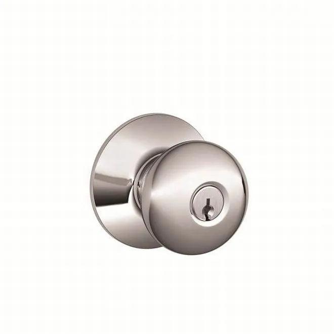 Schlage Plymouth Knob Storeroom Lock Bright Chrome
