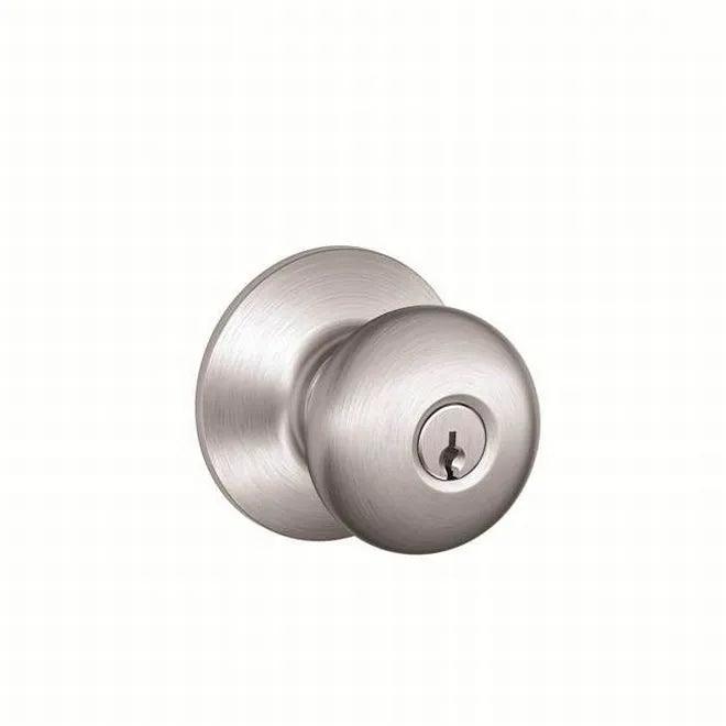 Schlage Plymouth Knob Storeroom Lock Satin Chrome