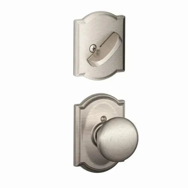 SchlageSchlage Plymouth Knob With Camelot Rosette Interior Active Trim - Exterior Handleset Sold Separately in 