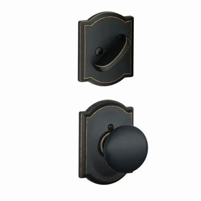 SchlageSchlage Plymouth Knob With Camelot Rosette Interior Active Trim - Exterior Handleset Sold Separately in 